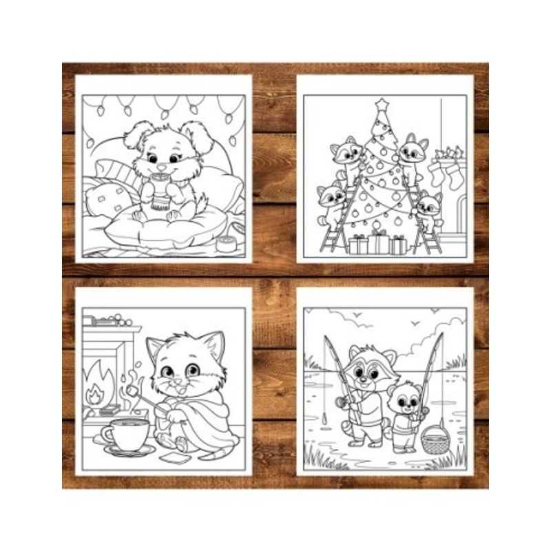 Carti si Birotica - Carti - Carti pentru copii - Carti de colorat - Carte de colorat antistres , 50 de ilustratii Cozy Friends - Volumul I, 106 pagini, A5 - Infinity.ro