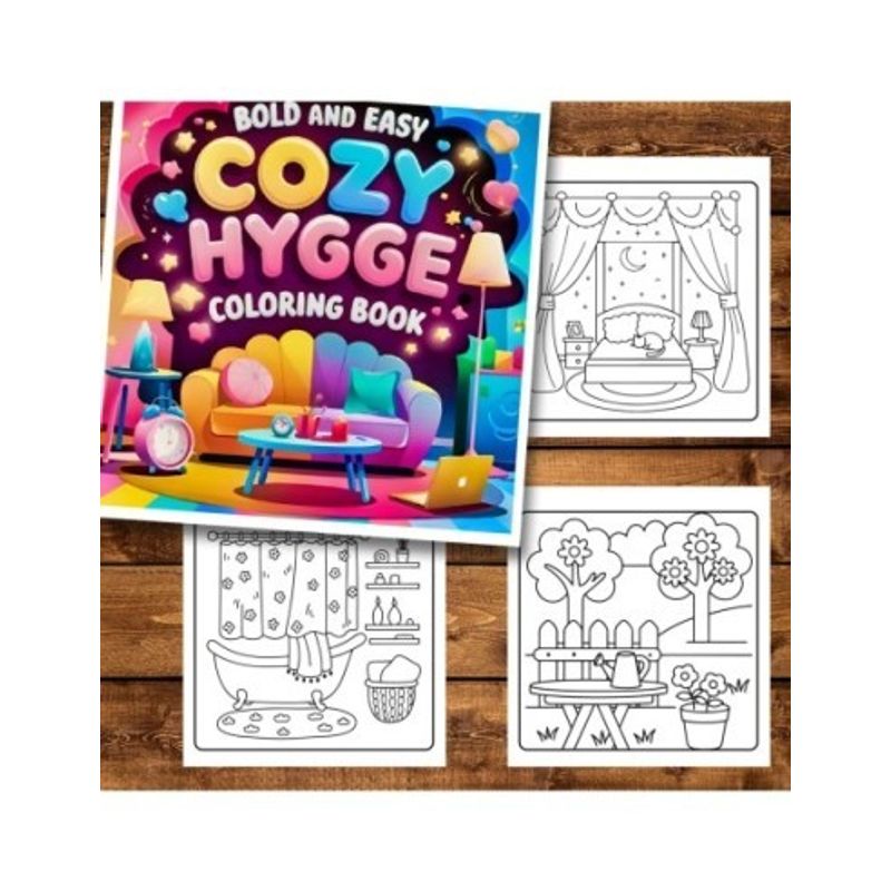 Carti si Birotica - Carti - Carti pentru copii - Carti de colorat - Carte de colorat antistres , 50 de ilustratii Cozy Hygge, 106 pagini, A5 - Infinity.ro