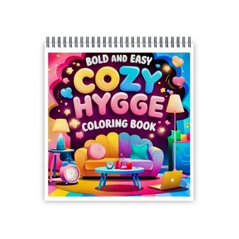 Carti si Birotica - Carti - Carti pentru copii - Carti de colorat - Carte de colorat antistres , 50 de ilustratii Cozy Hygge, 106 pagini, A5 - Infinity.ro