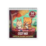 Carti si Birotica - Carti - Carti pentru copii - Carti de colorat - Carte de colorat antistres , 50 de ilustratii Cozy Mix, 106 pagini, A5 - Infinity.ro