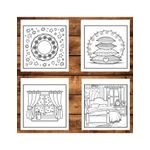 Carti si Birotica - Carti - Carti pentru copii - Carti de colorat - Carte de colorat antistres , 50 de ilustratii Cozy Lifestyle, 106 pagini, A5 - Infinity.ro