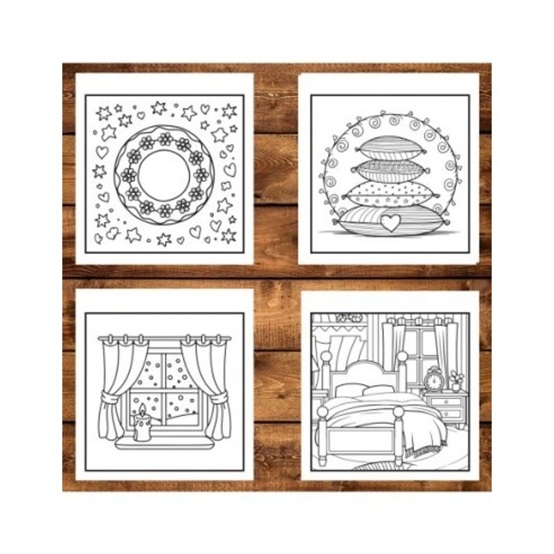 Carti si Birotica - Carti - Carti pentru copii - Carti de colorat - Carte de colorat antistres , 50 de ilustratii Cozy Lifestyle, 106 pagini, A5 - Infinity.ro