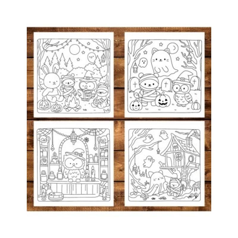 Carti si Birotica - Carti - Carti pentru copii - Carti de colorat - Carte de colorat antistres , 50 de ilustratii Creepy Buddies, 106 pagini, A5 - Infinity.ro