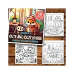 Carti si Birotica - Carti - Carti pentru copii - Carti de colorat - Carte de colorat antistres , 50 de ilustratii Cute and Cozy Hygge - Volumul II, 106 pagini, A5 - Infinity.ro