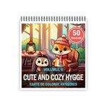 Carti si Birotica - Carti - Carti pentru copii - Carti de colorat - Carte de colorat antistres , 50 de ilustratii Cute and Cozy Hygge - Volumul II, 106 pagini, A5 - Infinity.ro