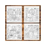 Carti si Birotica - Carti - Carti pentru copii - Carti de colorat - Carte de colorat antistres , 50 de ilustratii Creepy Buddies, 106 pagini, A5 - Infinity.ro