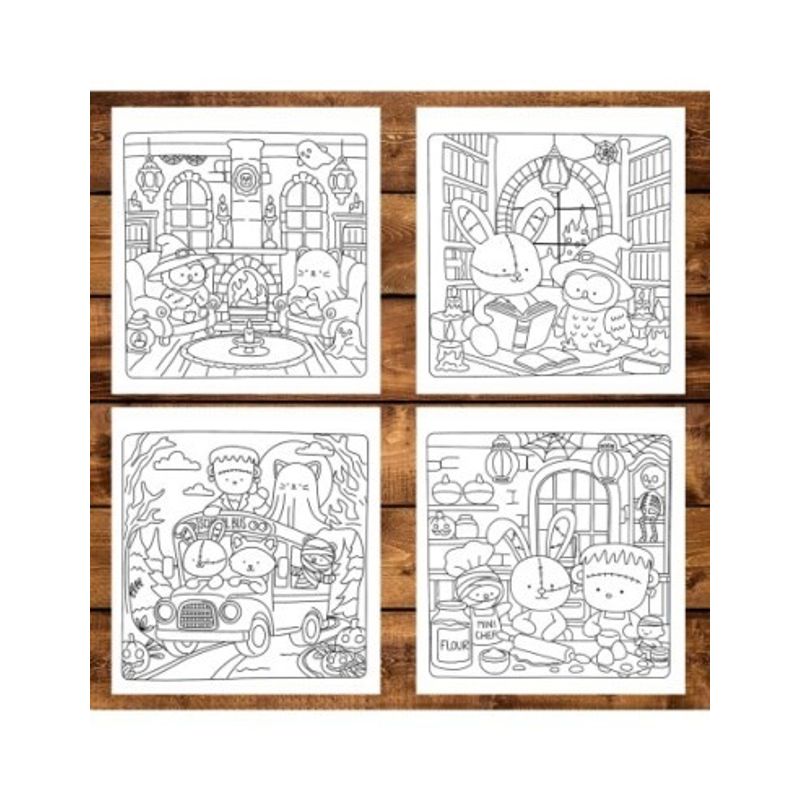 Carti si Birotica - Carti - Carti pentru copii - Carti de colorat - Carte de colorat antistres , 50 de ilustratii Creepy Buddies, 106 pagini, A5 - Infinity.ro