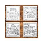 Carti si Birotica - Carti - Carti pentru copii - Carti de colorat - Carte de colorat antistres , 50 de ilustratii Cute and Cozy Hygge- Volumul I, 106 pagini, A5 - Infinity.ro