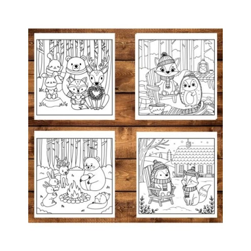 Carti si Birotica - Carti - Carti pentru copii - Carti de colorat - Carte de colorat antistres , 50 de ilustratii Cute and Cozy Hygge - Volumul II, 106 pagini, A5 - Infinity.ro