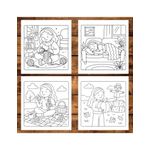 Carti si Birotica - Carti - Carti pentru copii - Carti de colorat - Carte de colorat antistres , 50 de ilustratii Cute Cozy Girl, 106 pagini, A5 - Infinity.ro