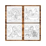 Carti si Birotica - Carti - Carti pentru copii - Carti de colorat - Carte de colorat antistres , 50 de ilustratii Cute Cozy Girl, 106 pagini, A5 - Infinity.ro