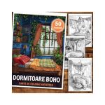 Carti si Birotica - Carti - Carti pentru copii - Carti de colorat - Carte de colorat antistres , 50 de ilustratii Dormitoare Boho, 106 pagini, A5 - Infinity.ro