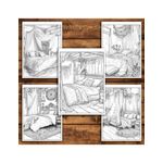 Carti si Birotica - Carti - Carti pentru copii - Carti de colorat - Carte de colorat antistres , 50 de ilustratii Dormitoare Boho, 106 pagini, A5 - Infinity.ro
