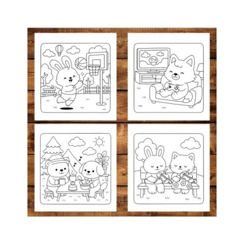 Carti si Birotica - Carti - Carti pentru copii - Carti de colorat - Carte de colorat antistres , 50 de ilustratii Cute Fluffy, 106 pagini, A5 - Infinity.ro