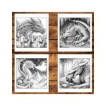 Carti si Birotica - Carti - Carti pentru copii - Carti de colorat - Carte de colorat antistres , 50 de ilustratii Dragoni Majestici, 106 pagini, A5 - Infinity.ro
