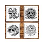 Carti si Birotica - Carti - Carti pentru copii - Carti de colorat - Carte de colorat antistres , 50 de ilustratii Extraterestii Mandala, 106 pagini, A5 - Infinity.ro