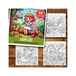 Carti si Birotica - Carti - Carti pentru copii - Carti de colorat - Carte de colorat antistres , 50 de ilustratii Fairy Life, 106 pagini, A5 - Infinity.ro
