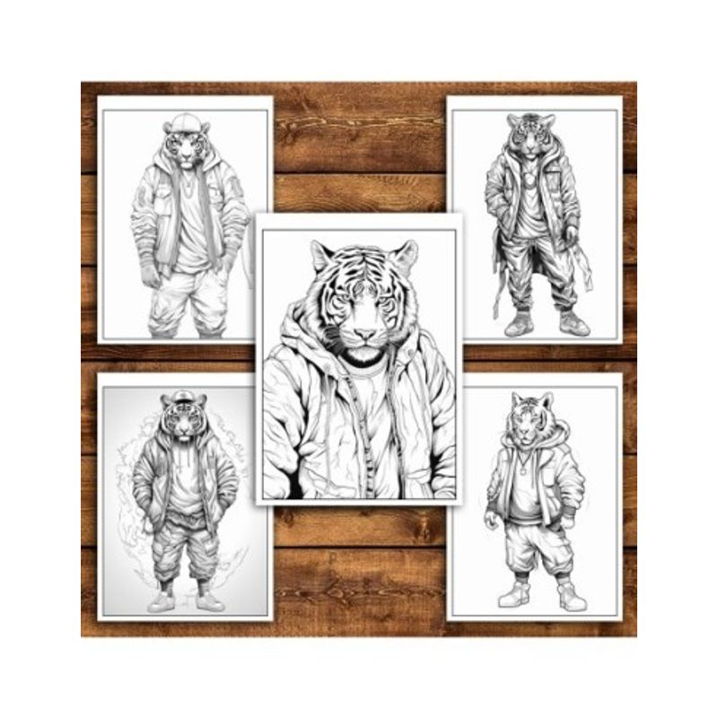 Carti si Birotica - Carti - Carti pentru copii - Carti de colorat - Carte de colorat antistres , 50 de ilustratii Fantasy Tiger, 106 pagini, A5 - Infinity.ro
