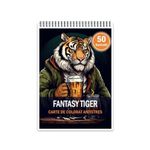 Carti si Birotica - Carti - Carti pentru copii - Carti de colorat - Carte de colorat antistres , 50 de ilustratii Fantasy Tiger, 106 pagini, A5 - Infinity.ro