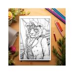 Carti si Birotica - Carti - Carti pentru copii - Carti de colorat - Carte de colorat antistres , 50 de ilustratii Fantasy Tiger, 106 pagini, A5 - Infinity.ro