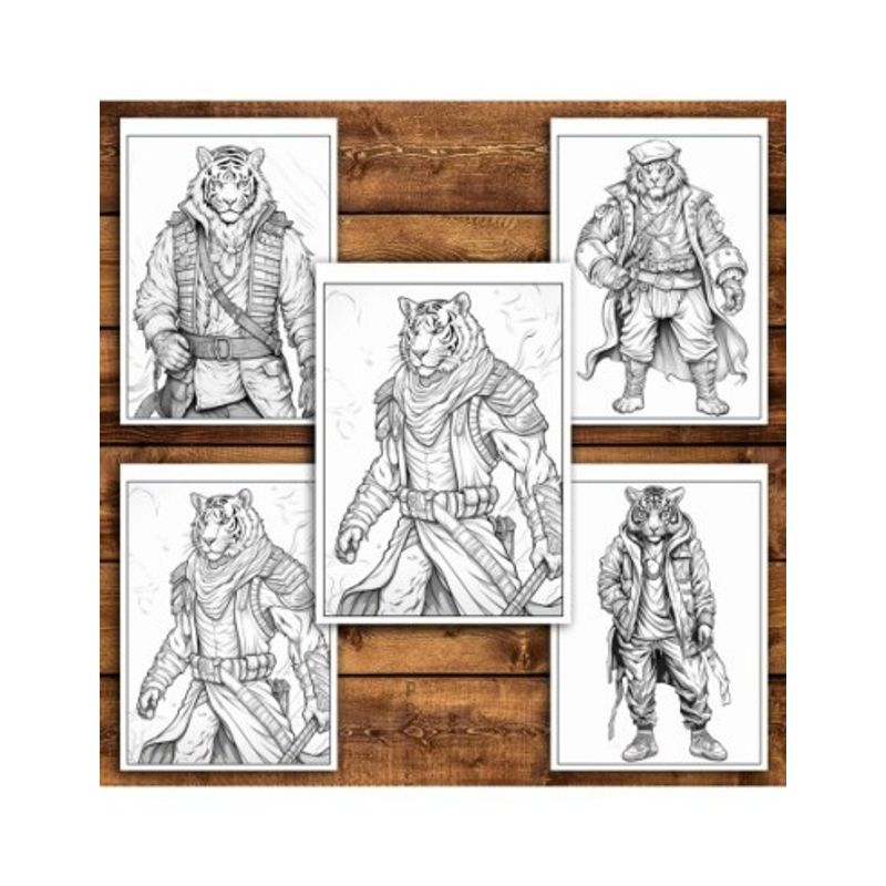 Carti si Birotica - Carti - Carti pentru copii - Carti de colorat - Carte de colorat antistres , 50 de ilustratii Fantasy Tiger, 106 pagini, A5 - Infinity.ro