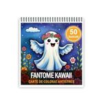 Carti si Birotica - Carti - Carti pentru copii - Carti de colorat - Carte de colorat antistres , 50 de ilustratii Fantome Kawaii, 106 pagini, A5 - Infinity.ro