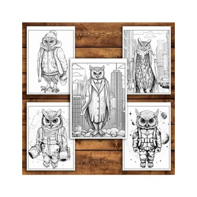 Carti si Birotica - Carti - Carti pentru copii - Carti de colorat - Carte de colorat antistres , 50 de ilustratii Fantasy Owl, 106 pagini, A5 - Infinity.ro