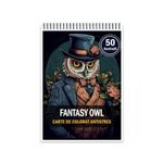 Carti si Birotica - Carti - Carti pentru copii - Carti de colorat - Carte de colorat antistres , 50 de ilustratii Fantasy Owl, 106 pagini, A5 - Infinity.ro