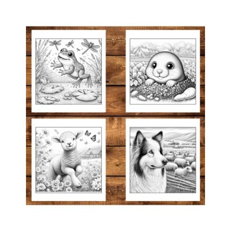 Carti si Birotica - Carti - Carti pentru copii - Carti de colorat - Carte de colorat antistres , 50 de ilustratii Ferma cu animale - Volumul II, 106 pagini, A5 - Infinity.ro