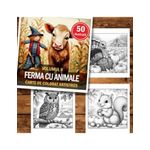 Carti si Birotica - Carti - Carti pentru copii - Carti de colorat - Carte de colorat antistres , 50 de ilustratii Ferma cu animale - Volumul II, 106 pagini, A5 - Infinity.ro