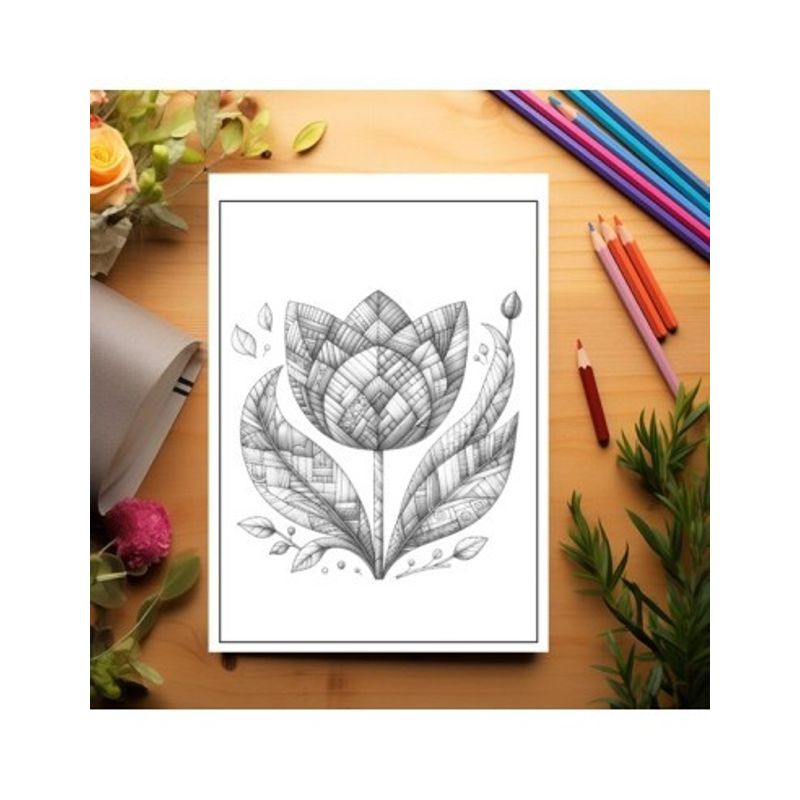 Carti si Birotica - Carti - Carti pentru copii - Carti de colorat - Carte de colorat antistres , 50 de ilustratii Flori Patchwork - Volumul I, 106 pagini, A5 - Infinity.ro