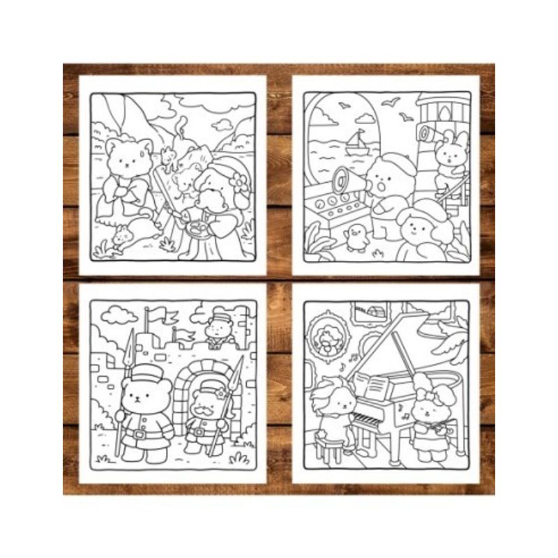 Carti si Birotica - Carti - Carti pentru copii - Carti de colorat - Carte de colorat antistres , 50 de ilustratii Fluffy History, 106 pagini, A5 - Infinity.ro