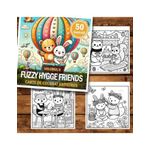 Carti si Birotica - Carti - Carti pentru copii - Carti de colorat - Carte de colorat antistres , 50 de ilustratii Fuzzy Hygge Friends - Volumul II,, 106 pagini, A5 - Infinity.ro