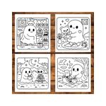 Carti si Birotica - Carti - Carti pentru copii - Carti de colorat - Carte de colorat antistres , 50 de ilustratii Ghost's Life - Volumul II, 106 pagini, A5 - Infinity.ro
