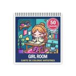 Carti si Birotica - Carti - Carti pentru copii - Carti de colorat - Carte de colorat antistres , 50 de ilustratii Girl Room, 106 pagini, A5 - Infinity.ro
