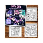 Carti si Birotica - Carti - Carti pentru copii - Carti de colorat - Carte de colorat antistres , 50 de ilustratii Goth Girl, 106 pagini, A5 - Infinity.ro