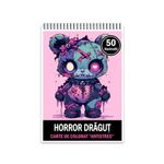 Carti si Birotica - Carti - Carti pentru copii - Carti de colorat - Carte de colorat antistres , 50 de ilustratii Horror Dragut, 106 pagini, A5 - Infinity.ro