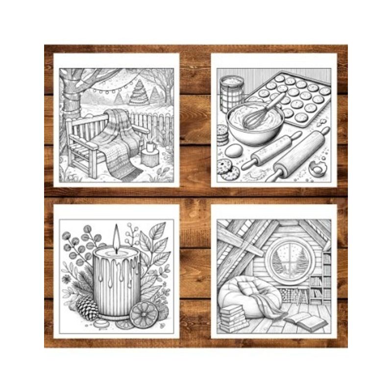 Carti si Birotica - Carti - Carti pentru copii - Carti de colorat - Carte de colorat antistres , 50 de ilustratii Hygge Home, 106 pagini, A5 - Infinity.ro