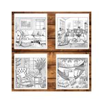 Carti si Birotica - Carti - Carti pentru copii - Carti de colorat - Carte de colorat antistres , 50 de ilustratii Hygge Home, 106 pagini, A5 - Infinity.ro