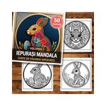 Carti si Birotica - Carti - Carti pentru copii - Carti de colorat - Carte de colorat antistres , 50 de ilustratii Iepurasi de Pasti Mandala - Volumul I, 106 pagini, A5 - Infinity.ro