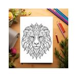 Carti si Birotica - Carti - Carti pentru copii - Carti de colorat - Carte de colorat antistres , 50 de ilustratii Lei Mandala - Volumul I, 106 pagini, A5 - Infinity.ro