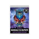 Carti si Birotica - Carti - Carti pentru copii - Carti de colorat - Carte de colorat antistres , 50 de ilustratii Mandale cu Bufnite - Volumul II, 106 pagini, A5 - Infinity.ro