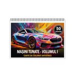 Carti si Birotica - Carti - Carti pentru copii - Carti de colorat - Carte de colorat antistres , 50 de ilustratii Masini Tunate - Volumul I, 106 pagini, A5 - Infinity.ro