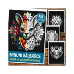 Carti si Birotica - Carti - Carti pentru copii - Carti de colorat - Carte de colorat antistres , 50 de ilustratii Minuni S?lbatice, 106 pagini, A5 - Infinity.ro