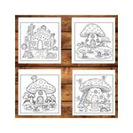 Carti si Birotica - Carti - Carti pentru copii - Carti de colorat - Carte de colorat antistres , 50 de ilustratii Miniature Houses, 106 pagini, A5 - Infinity.ro