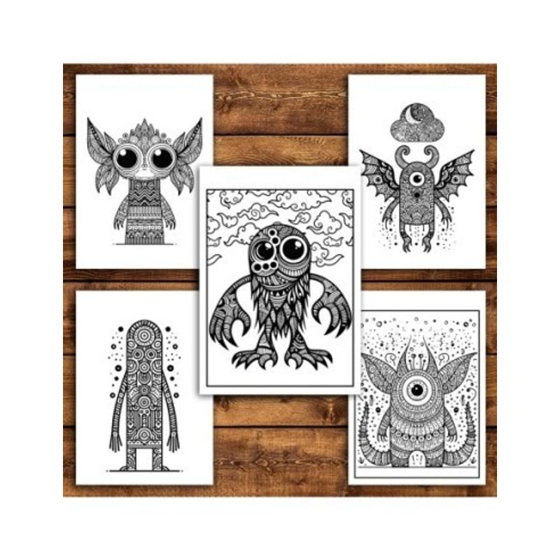 Carti si Birotica - Carti - Carti pentru copii - Carti de colorat - Carte de colorat antistres , 50 de ilustratii Mozaicuri cu extraterestrii, 106 pagini, A5 - Infinity.ro