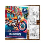 Carti si Birotica - Carti - Carti pentru copii - Carti de colorat - Carte de colorat antistres , 50 de ilustratii Motociclete - Volumul II, 106 pagini, A5 - Infinity.ro