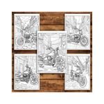 Carti si Birotica - Carti - Carti pentru copii - Carti de colorat - Carte de colorat antistres , 50 de ilustratii Motociclete - Volumul II, 106 pagini, A5 - Infinity.ro