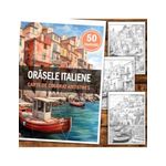 Carti si Birotica - Carti - Carti pentru copii - Carti de colorat - Carte de colorat antistres , 50 de ilustratii Orasele Italiene, 106 pagini, A5 - Infinity.ro