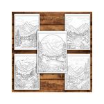 Carti si Birotica - Carti - Carti pentru copii - Carti de colorat - Carte de colorat antistres , 50 de ilustratii Peisaje Montane - Volumul I, 106 pagini, A5 - Infinity.ro